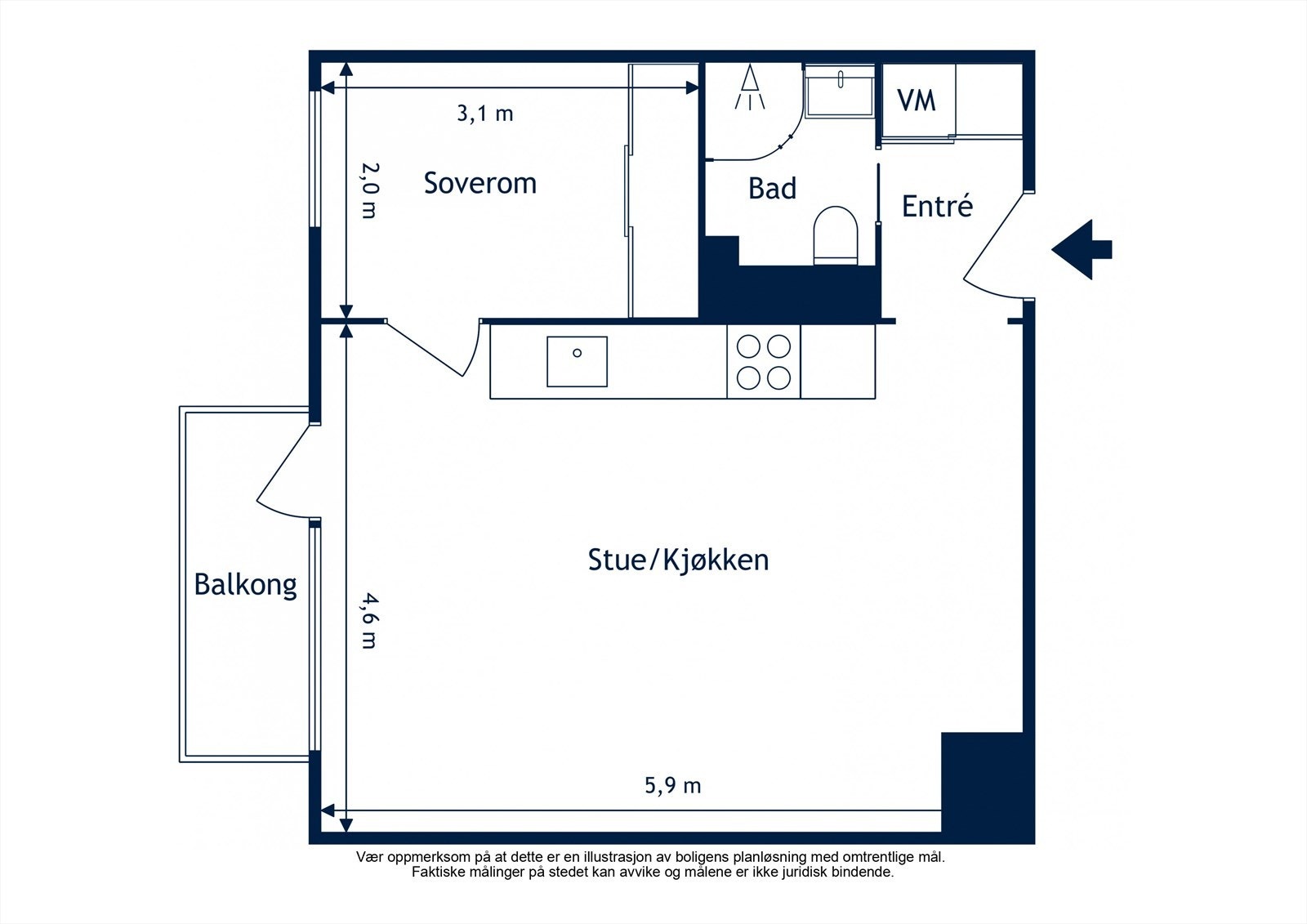 Planskisse 6. etasje (heis) Galleribilde