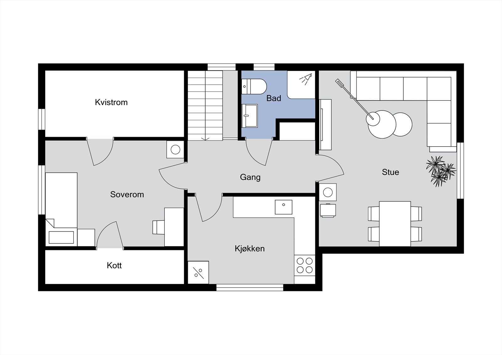 Planløsning loft Galleribilde