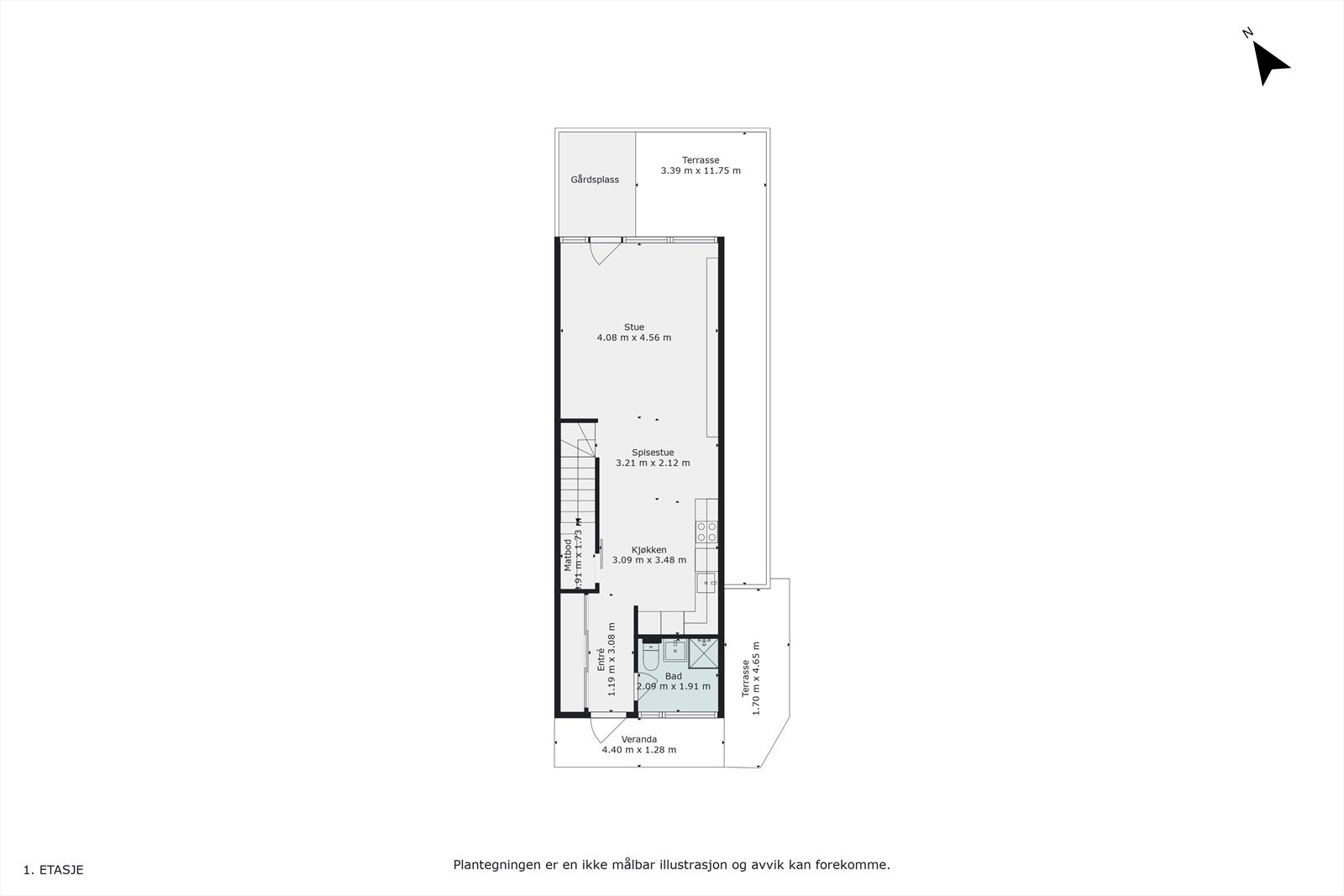 Plantegning 1. etasje. Galleribilde