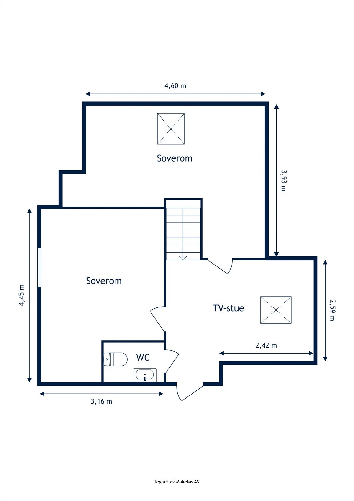 Plantegning loft Galleribilde