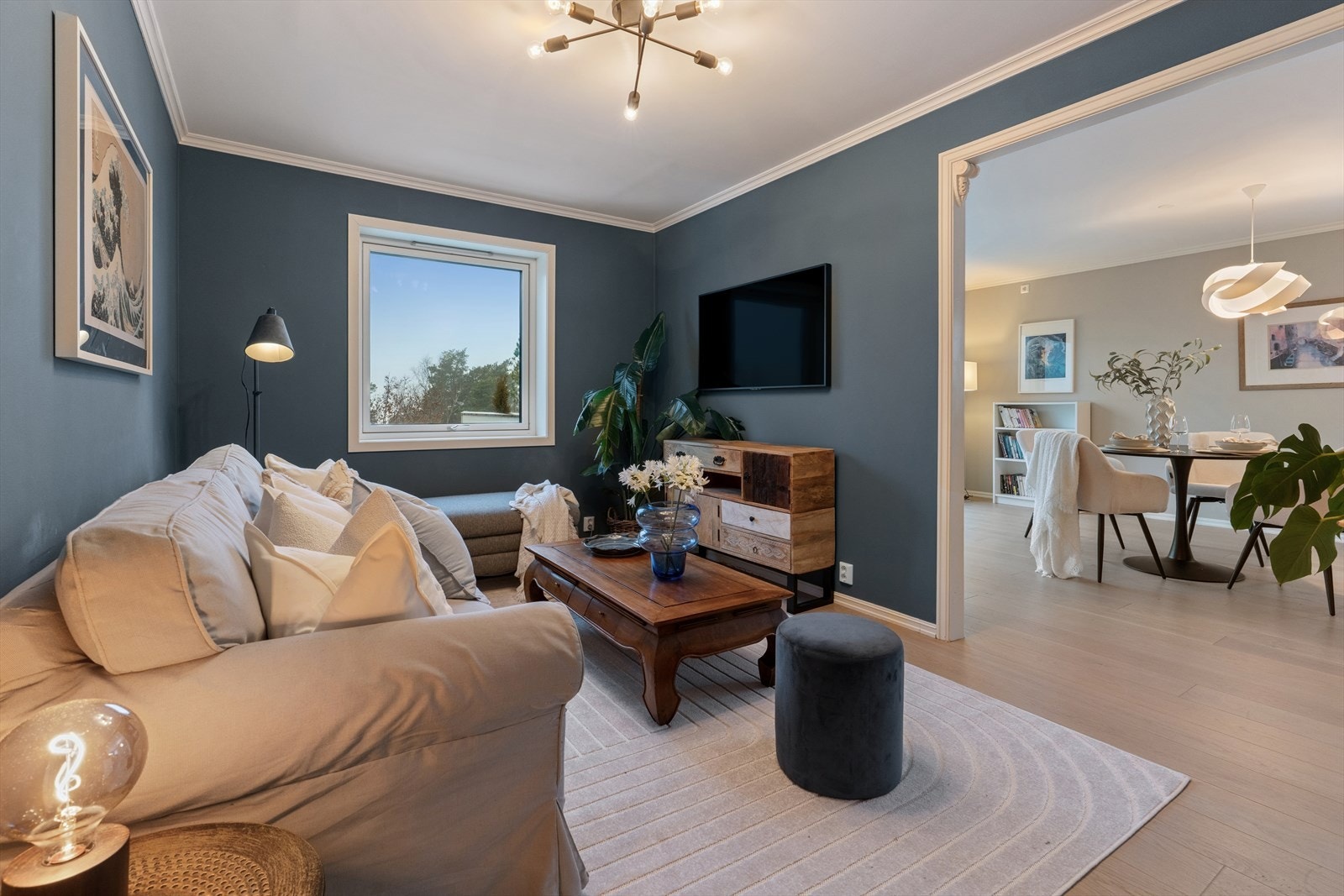 God plass til både sofakrok og spisebord. Galleribilde