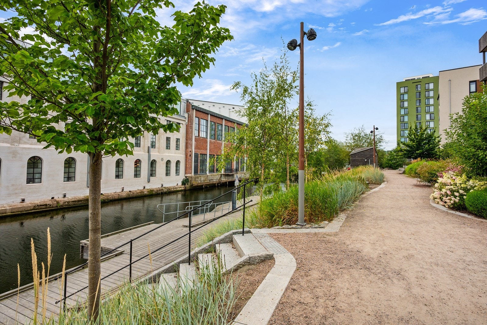 Langs Elvepromenaden finnes brygge for kajakkutsetting, med flott beliggenhet langs Mosseelva og nær tilknytning til sjø og bysentrum. Galleribilde