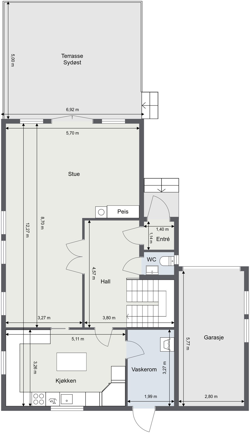Plantegning - 1.Etasje Galleribilde