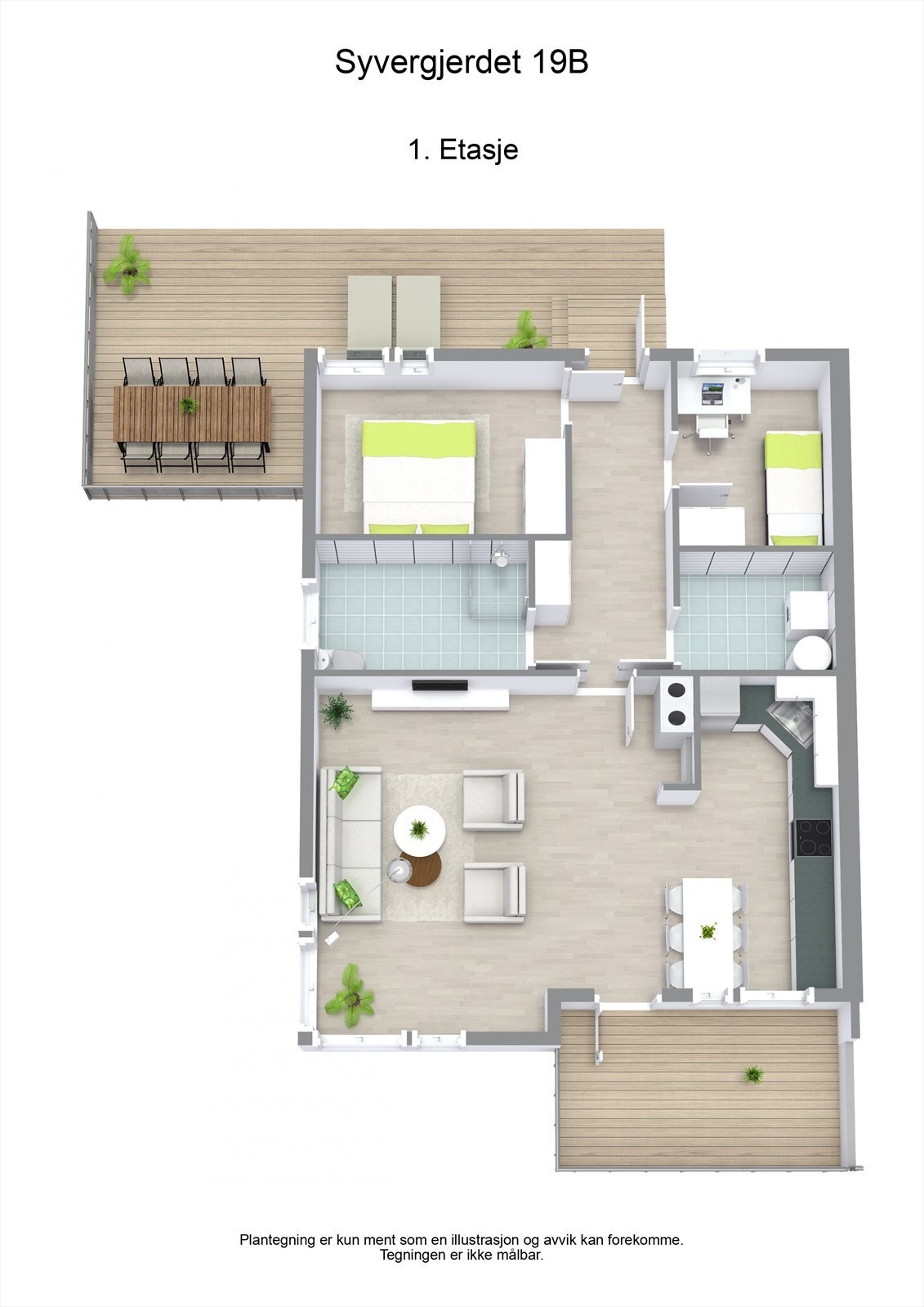 3 D planløsning Galleribilde