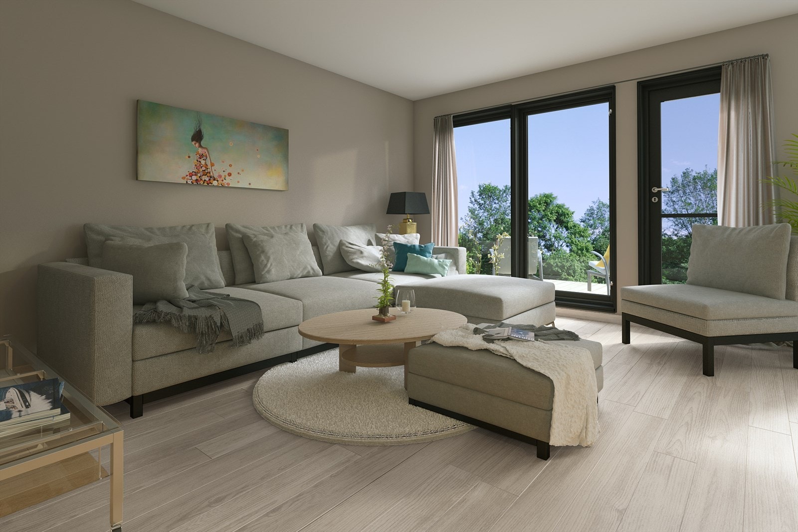 Stue m/utgang ut (levers ikke med platting i 1. etg.) Illustrasjonsfoto Galleribilde