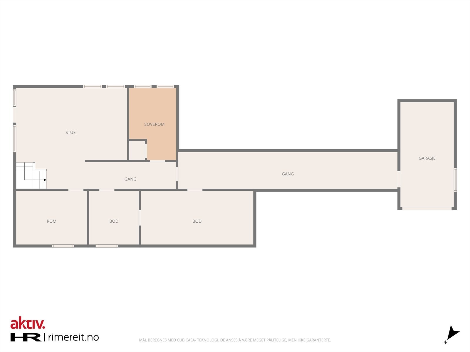 Plantegning underetasje. Galleribilde