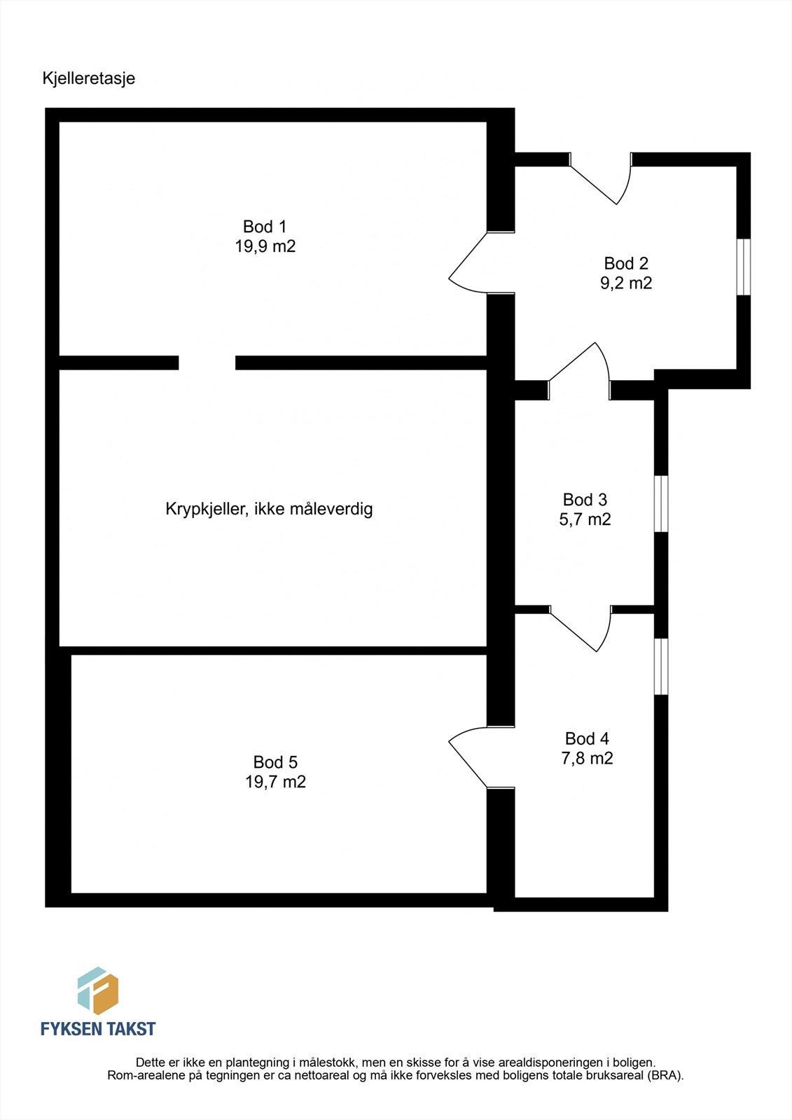 Plantegning kjelleretasjen. Galleribilde