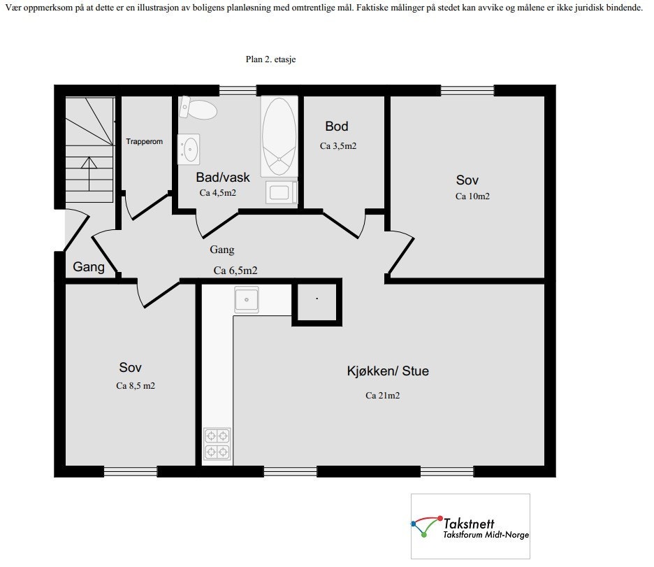 Plantegning 2. etasje. Galleribilde