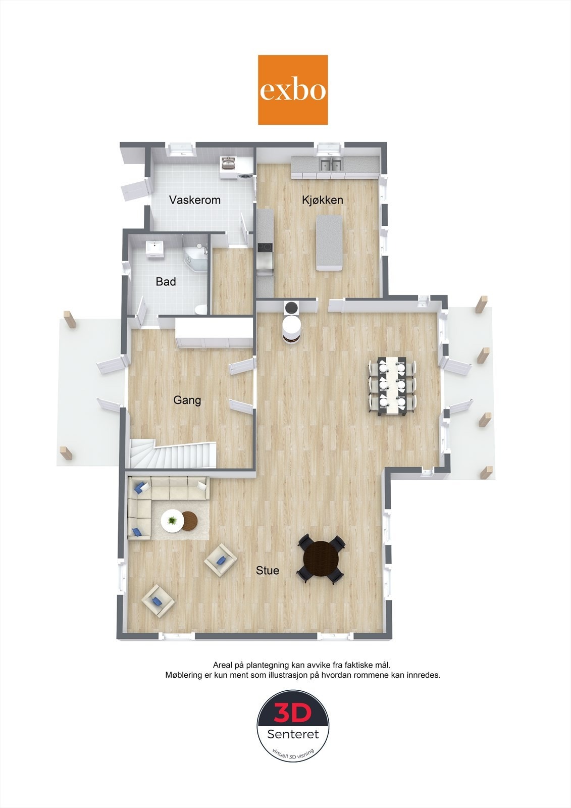 Plantegning 1.etg Galleribilde