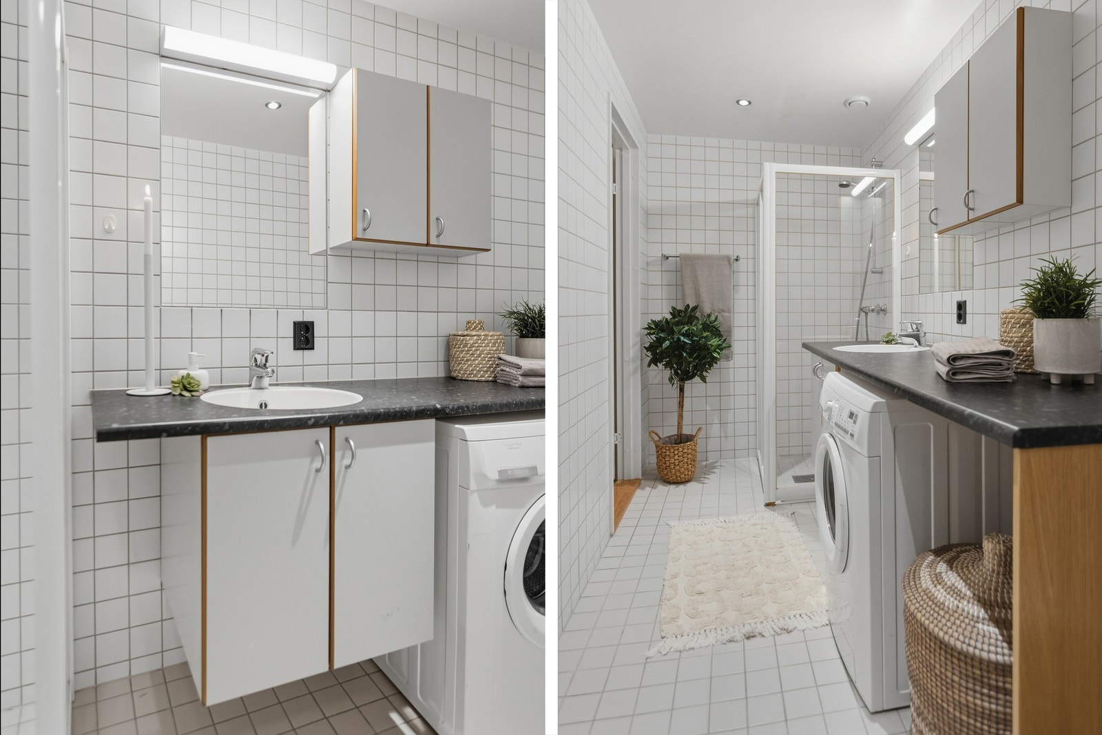 Romslig bad med dusjhjørne. Galleribilde