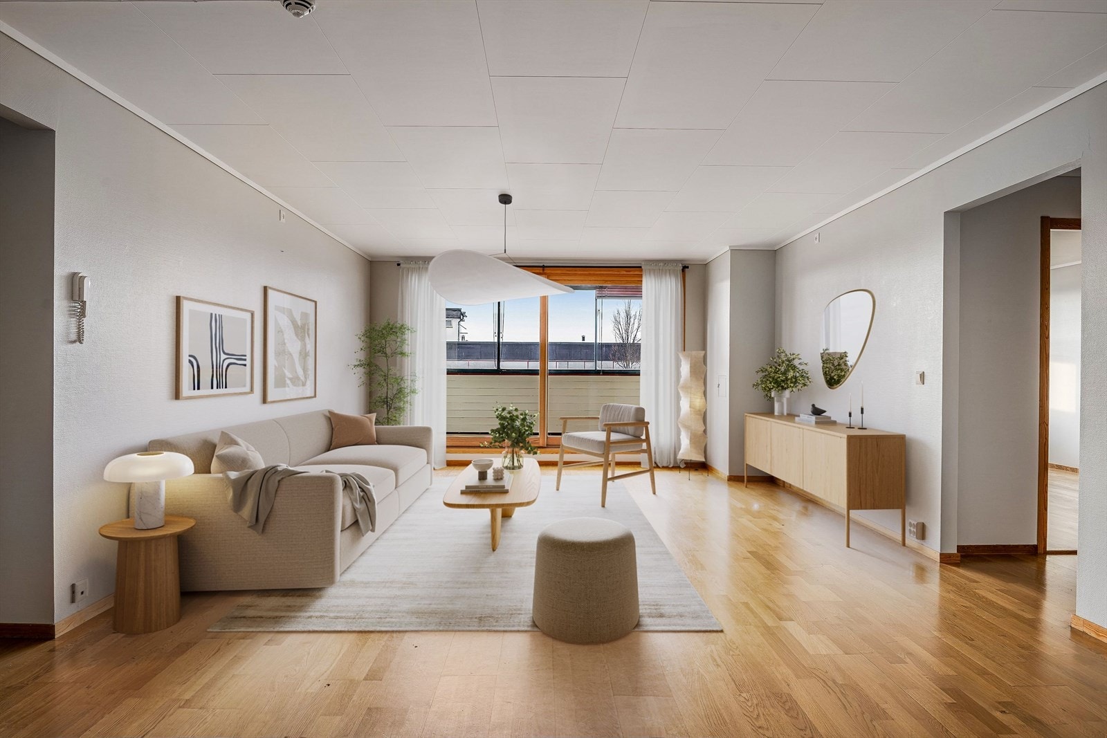 Stuen er det sosiale oppholdsrommet, med god plass til sofagruppe og salongbord. Galleribilde