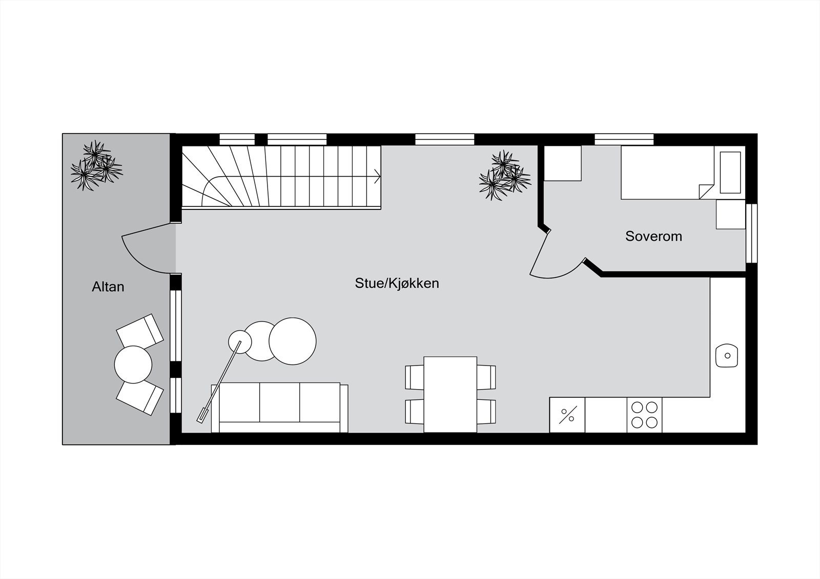 Planløsning 2. etasje Galleribilde