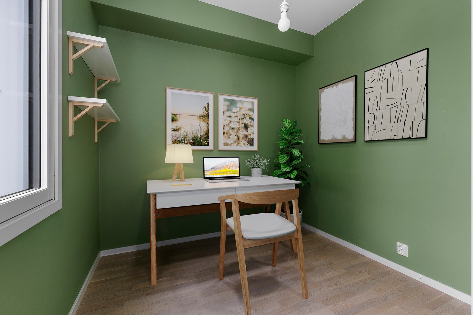 Passer fint som barnerom, gjesterom eller kontor (digital styling) Galleribilde