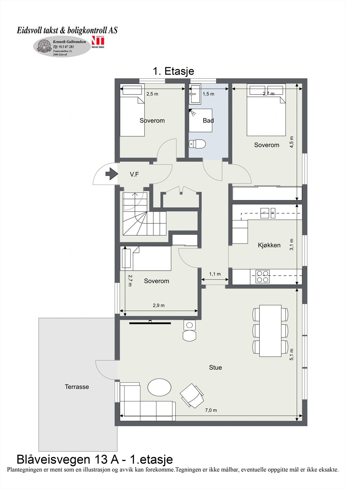 Plantegning 1.etg Galleribilde