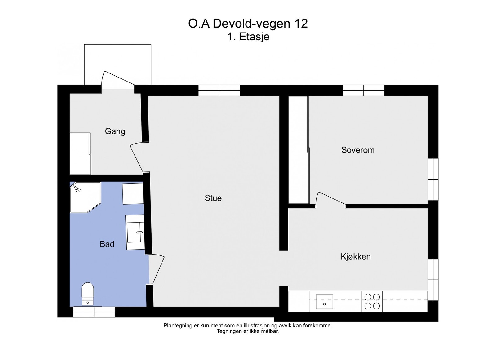 Plantegning (2D). Galleribilde