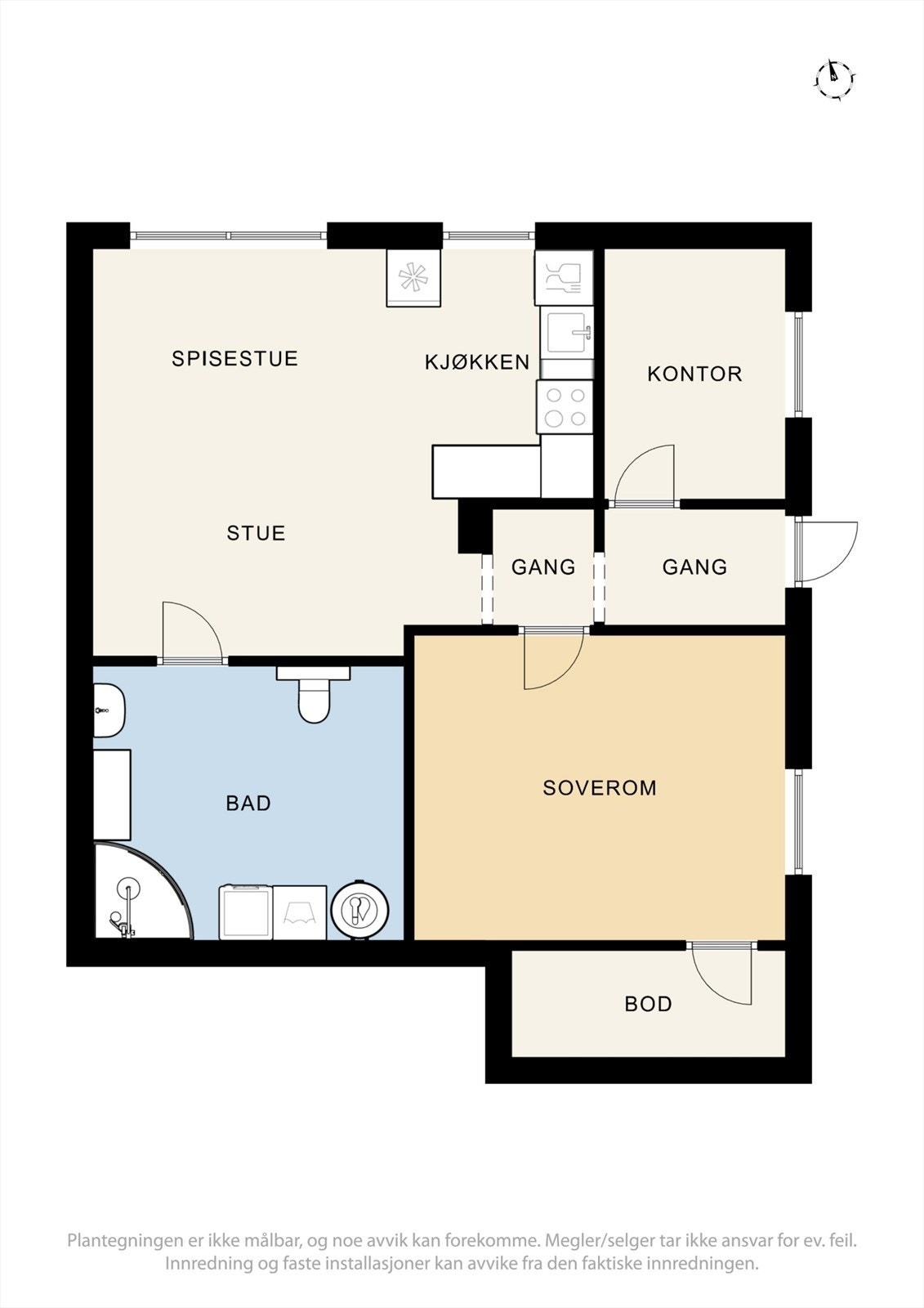 Plantegning kjellerleilighet Galleribilde