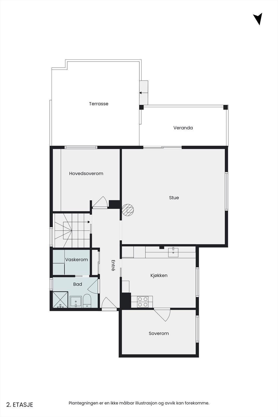 Plantegning av hovedetasjen Galleribilde