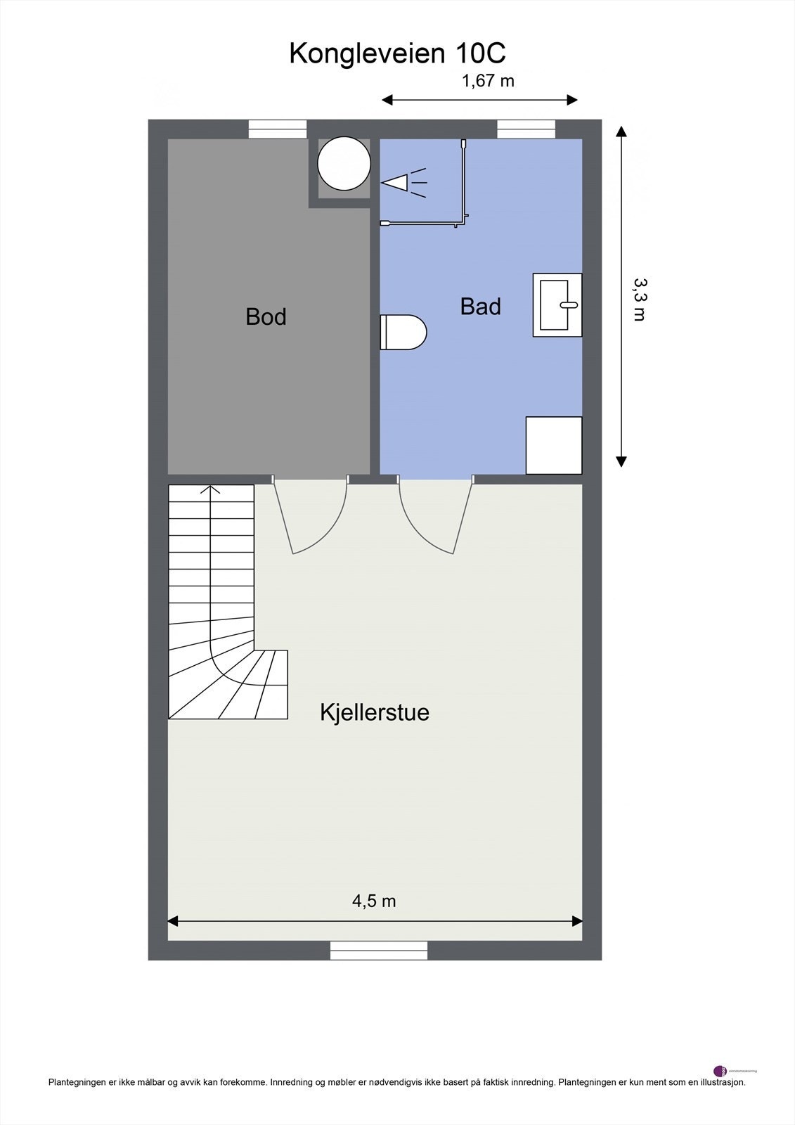 Plantegning - Kjelleretasje Galleribilde