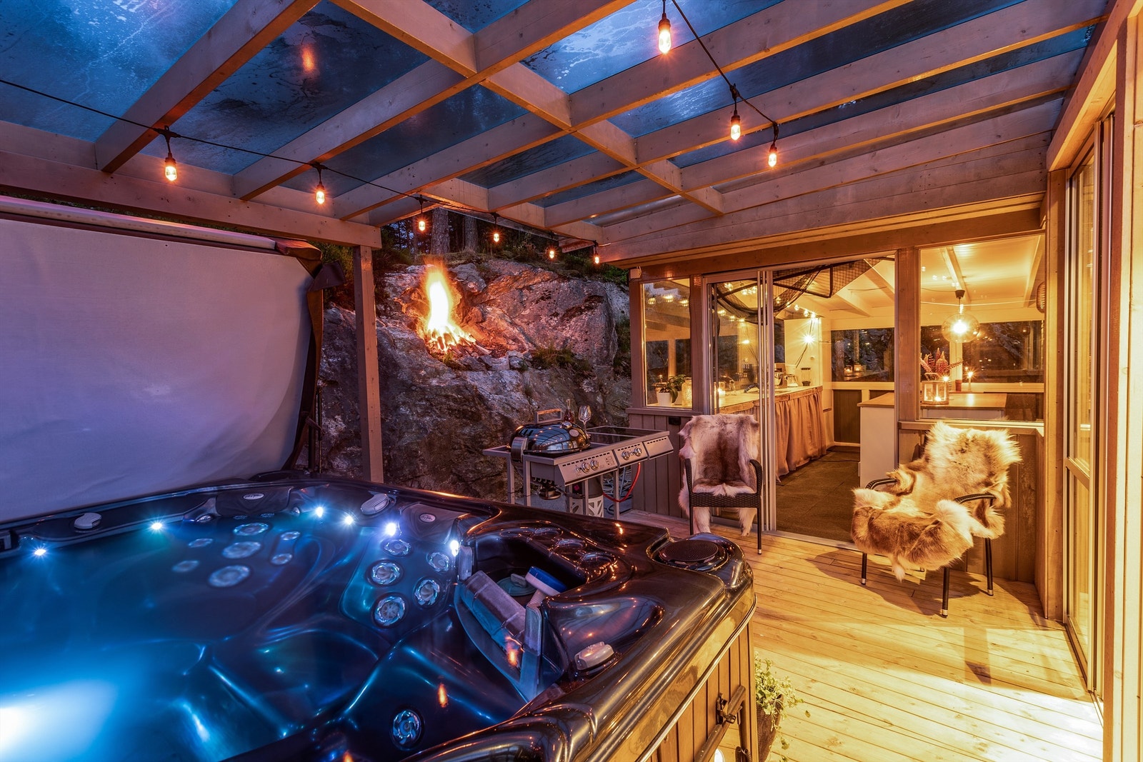 Hyggelig kveldsstemning. Galleribilde