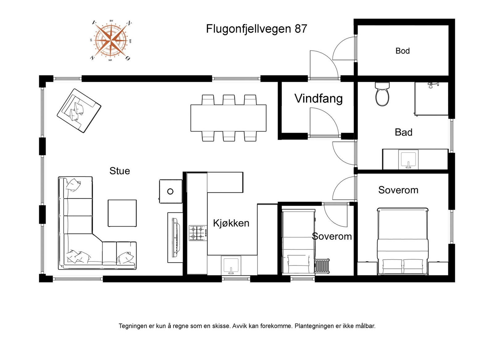 Plantegning hovedhytta Galleribilde