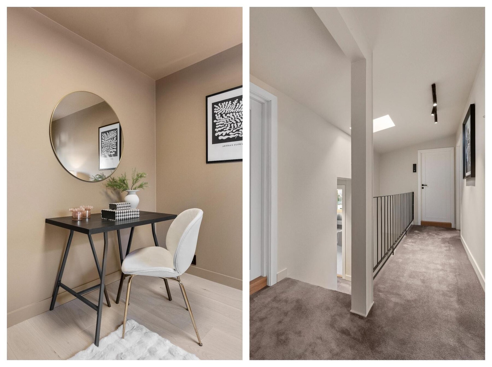 Boligens andre etasje er belagt med teppe for ekstra komfort. Galleribilde