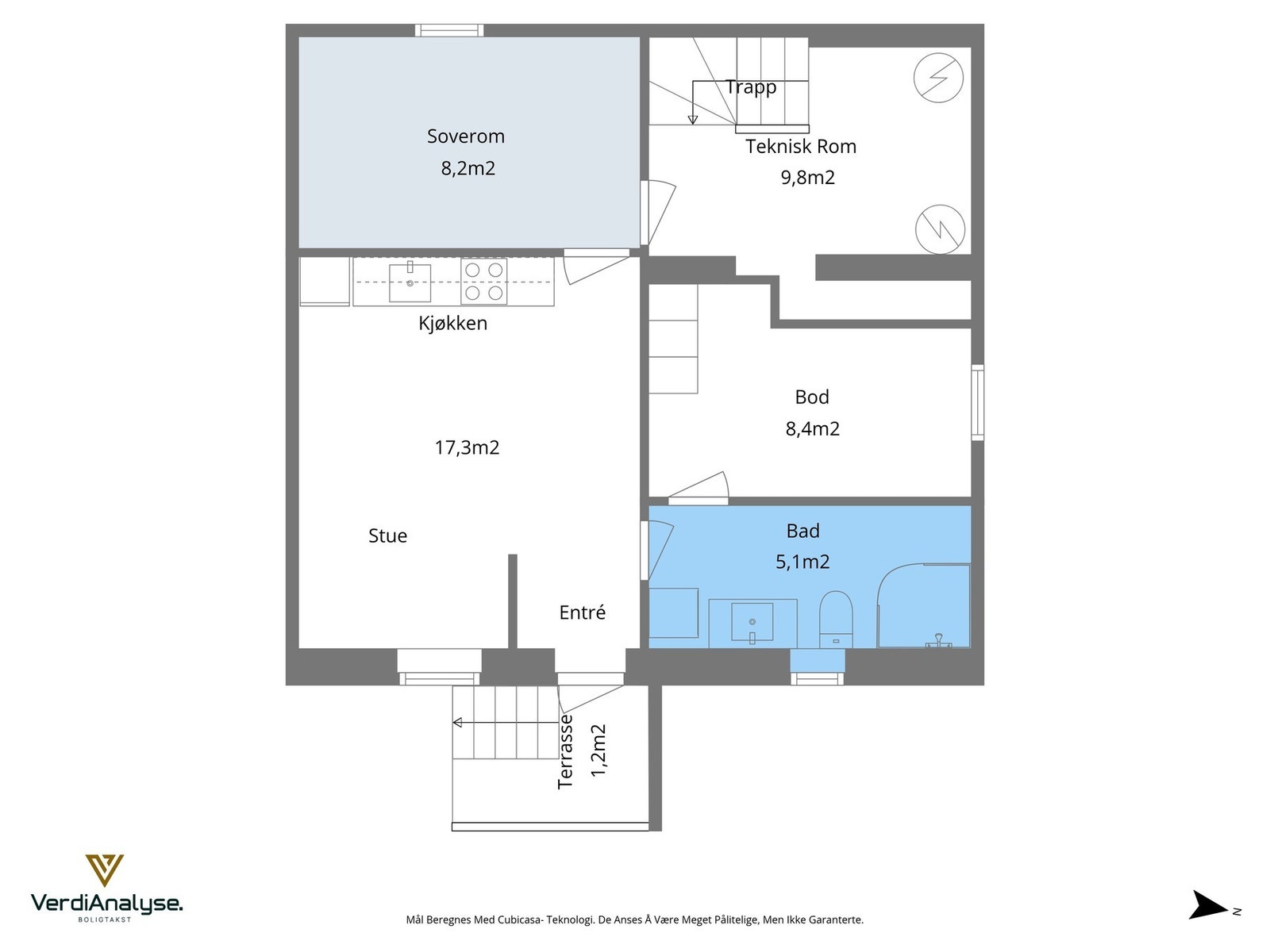 Planskisse kjeller. Galleribilde