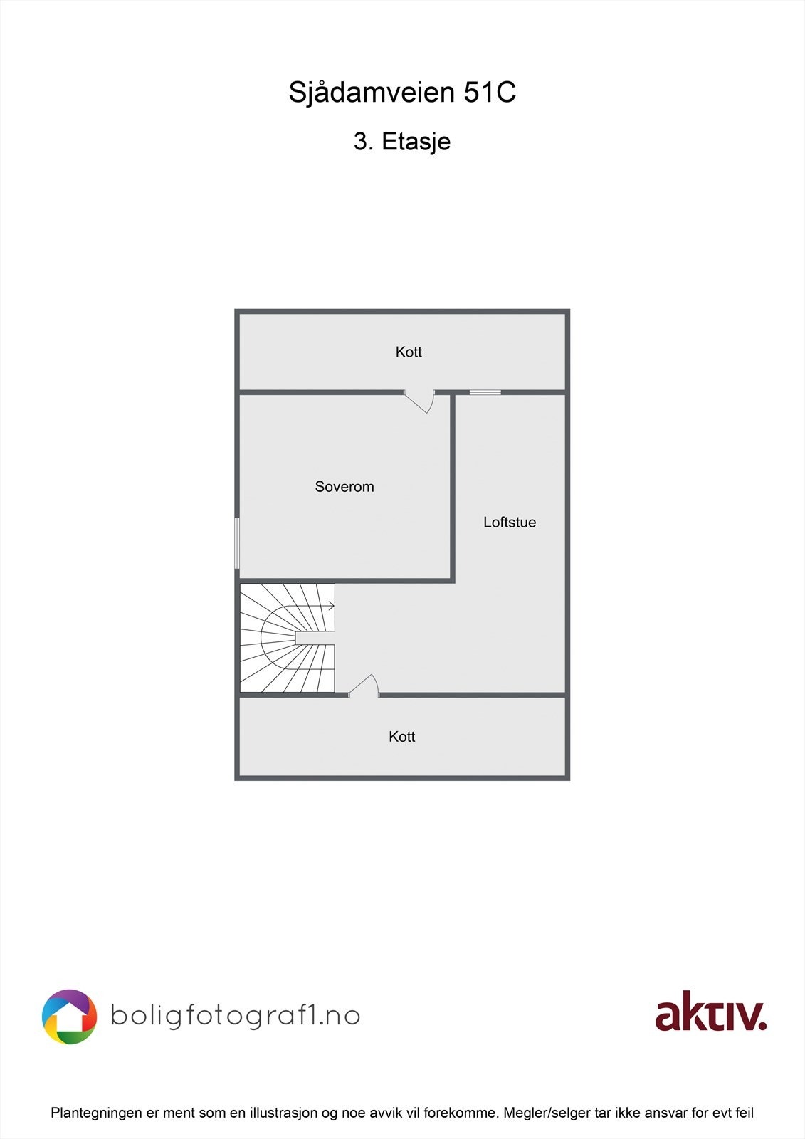 Plantegning loftsetasje. Galleribilde
