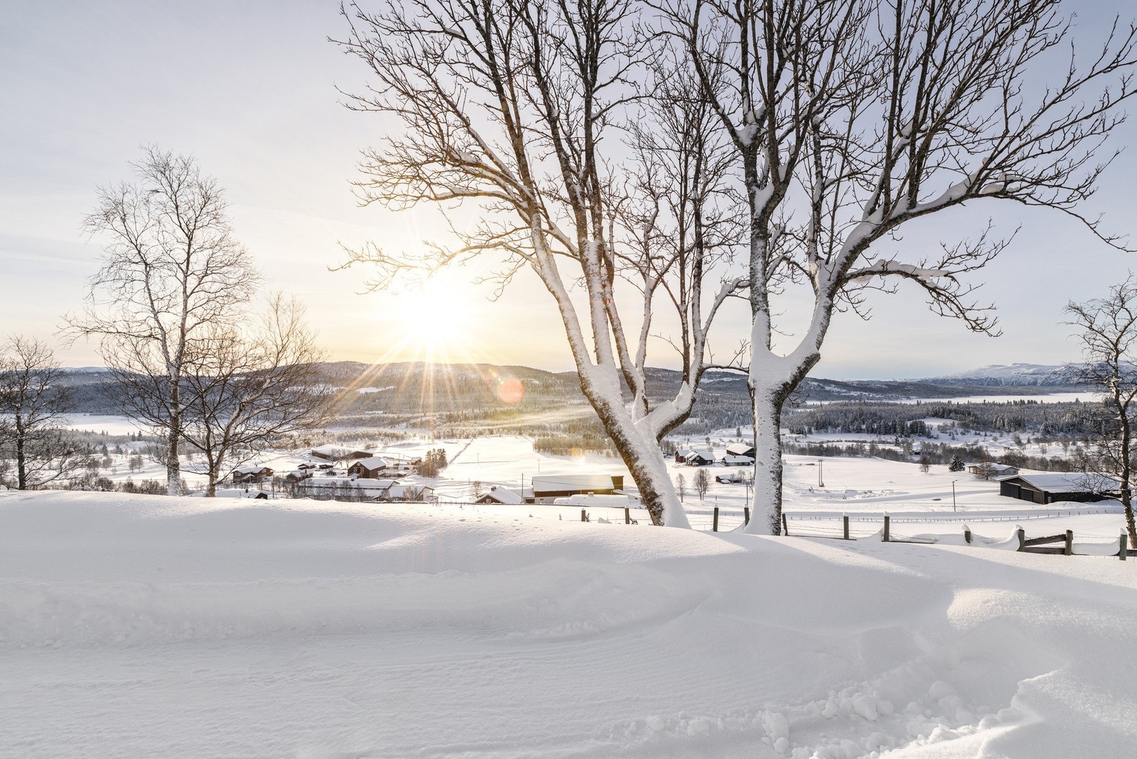 Vintersol. Eksepsjonelt gode solforhold. Galleribilde