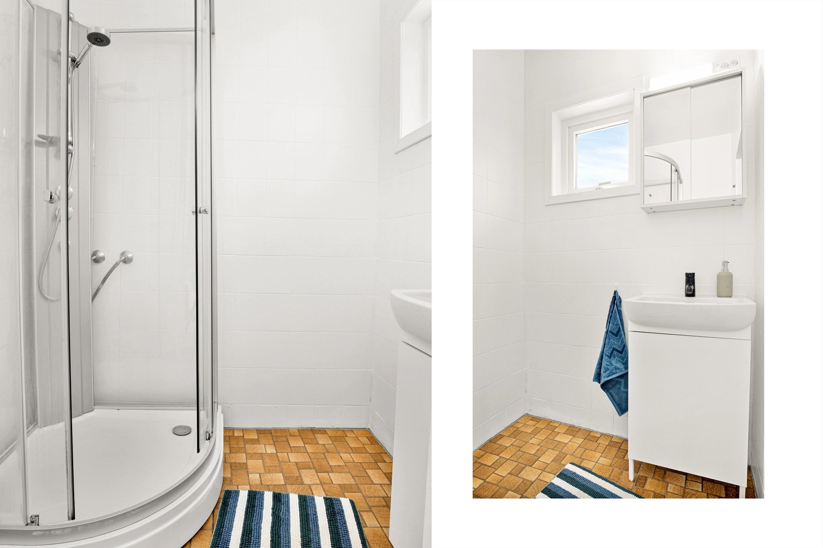 Lyst bad med dusjkabinett. Galleribilde