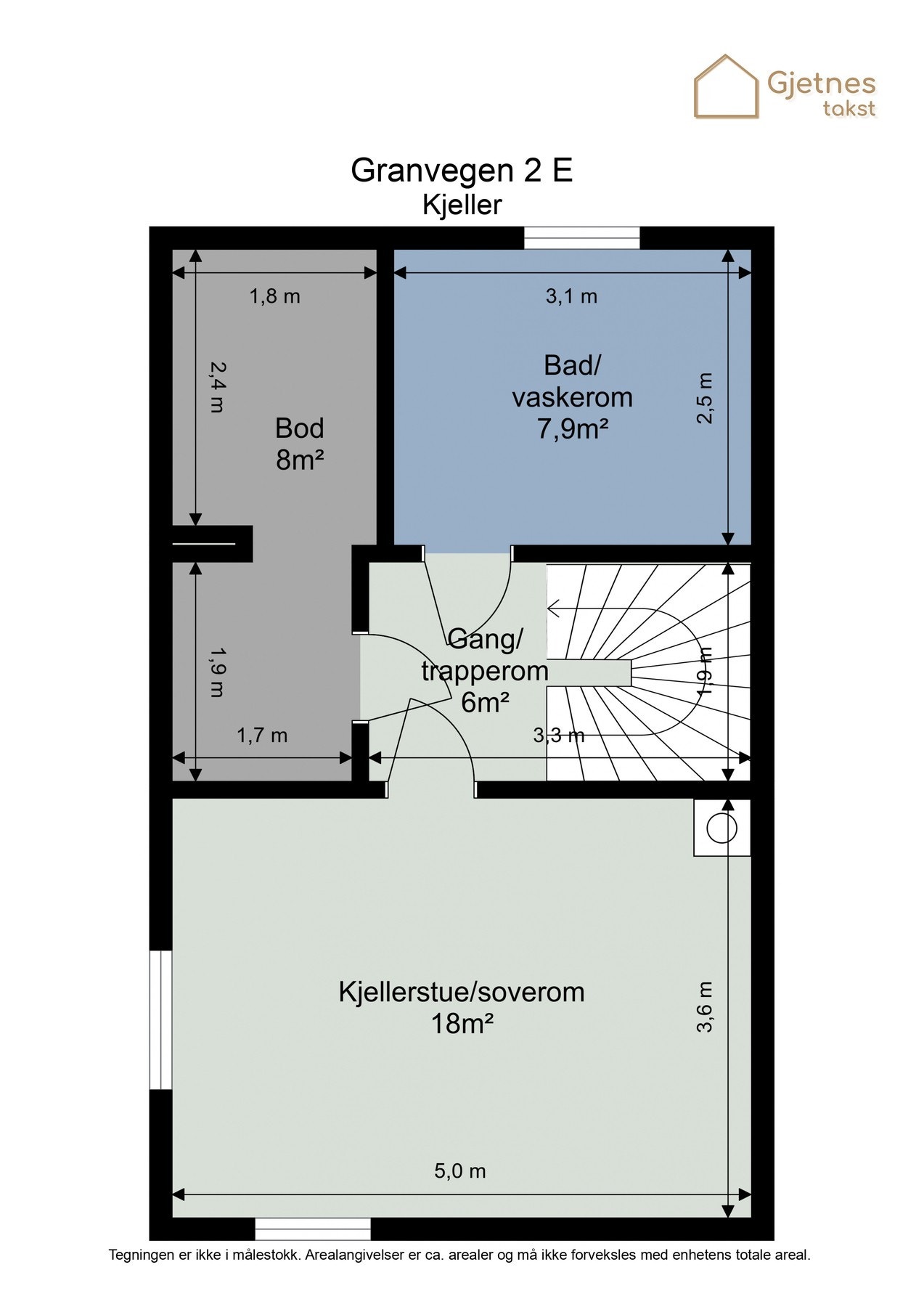 Plantegning kjeller. Galleribilde