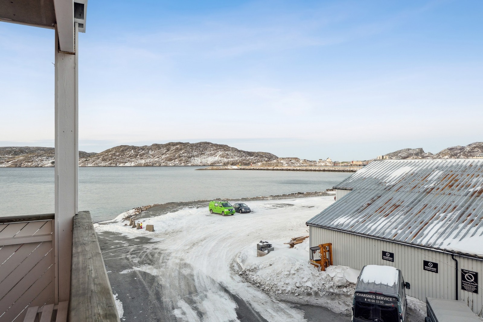Flott utsikt fra balkongen. Galleribilde