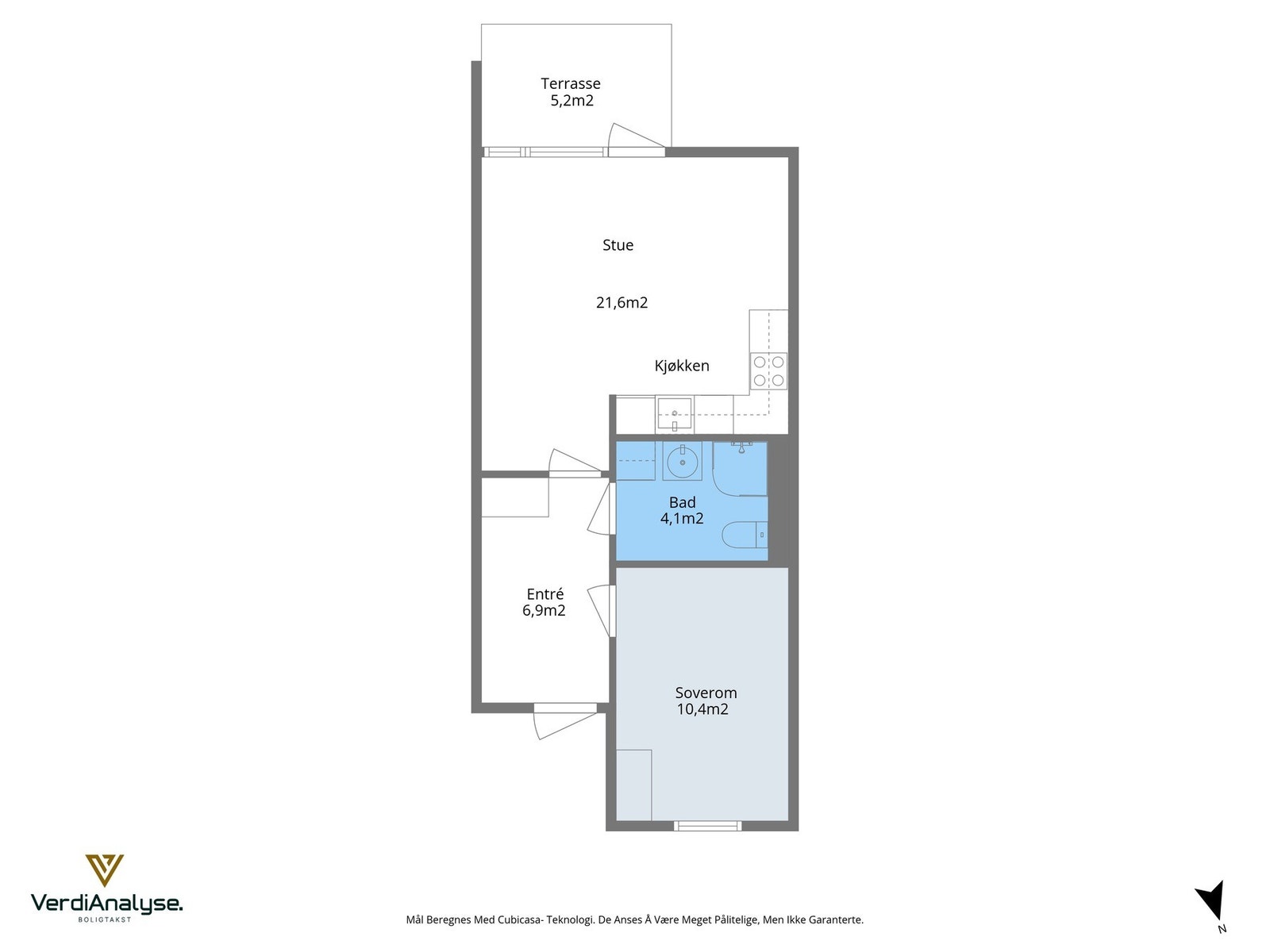 Planskisse med areal Galleribilde