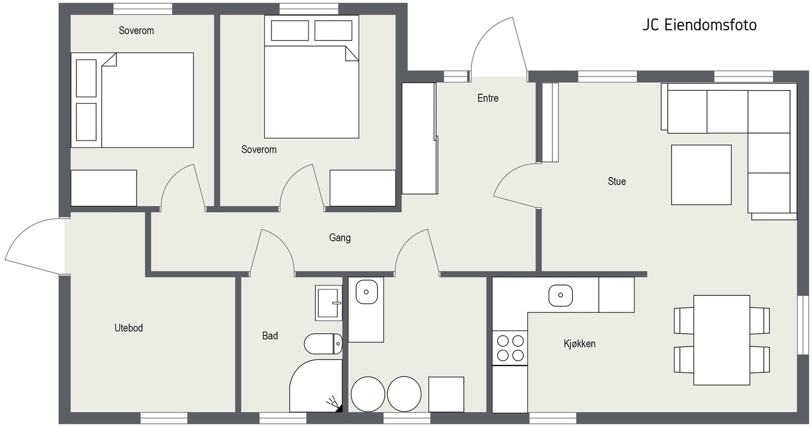 Planskisse underetasje. Det presiseres at det er bruken som er benevnt i plantegning, ikke det som er godkjent. Galleribilde
