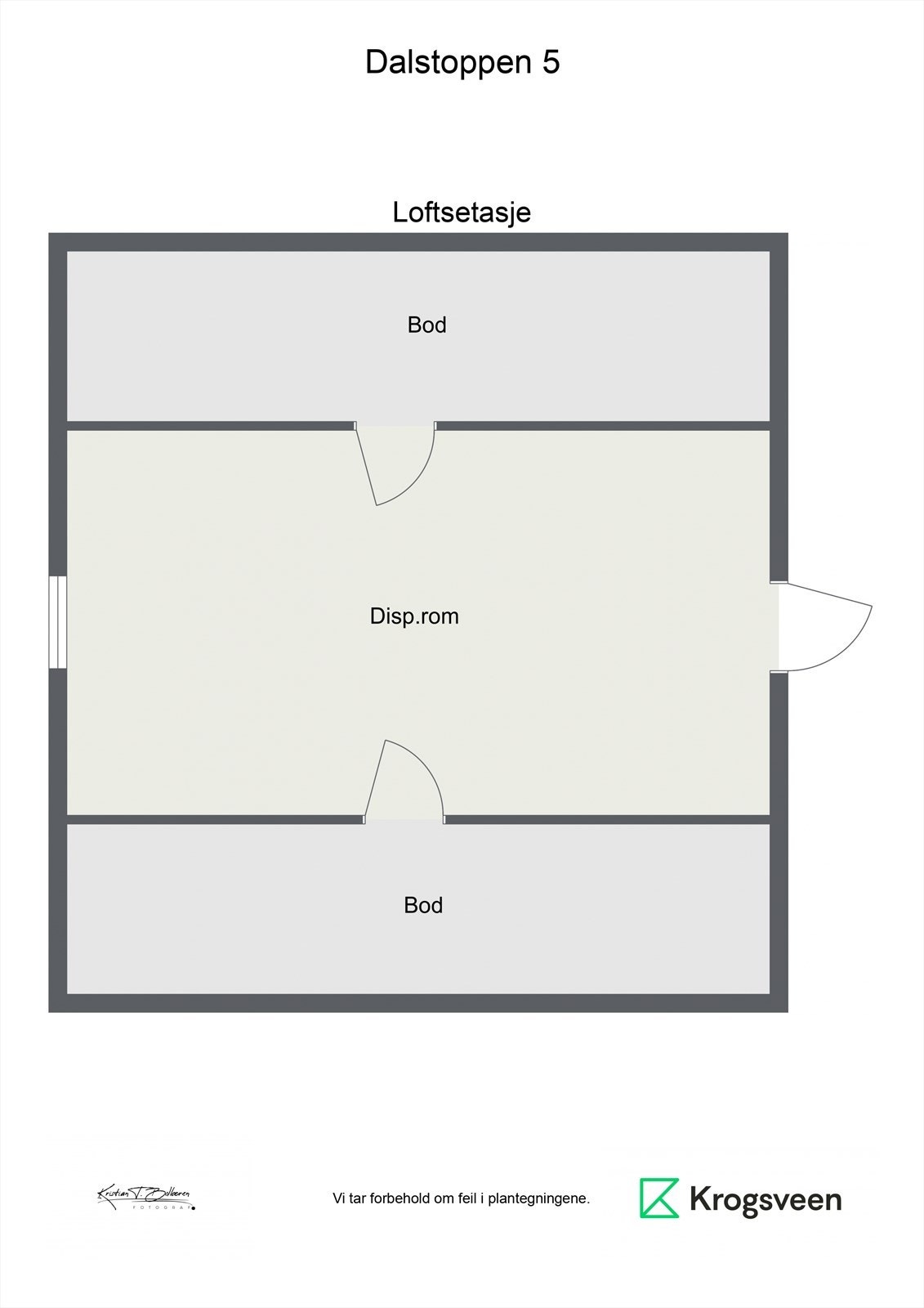 Plantegning loftetasje Galleribilde