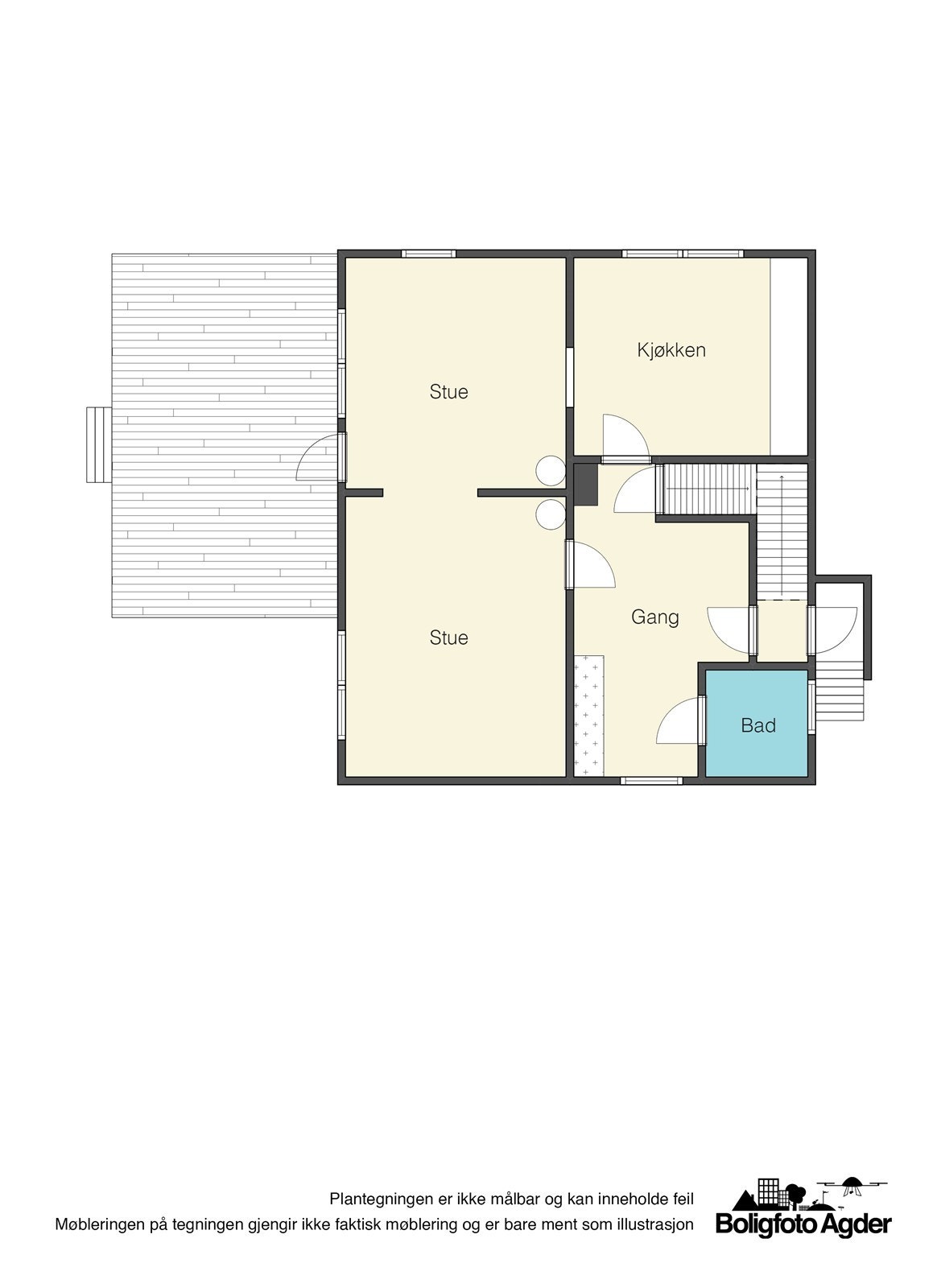 Planskisse - hovedetasje Galleribilde