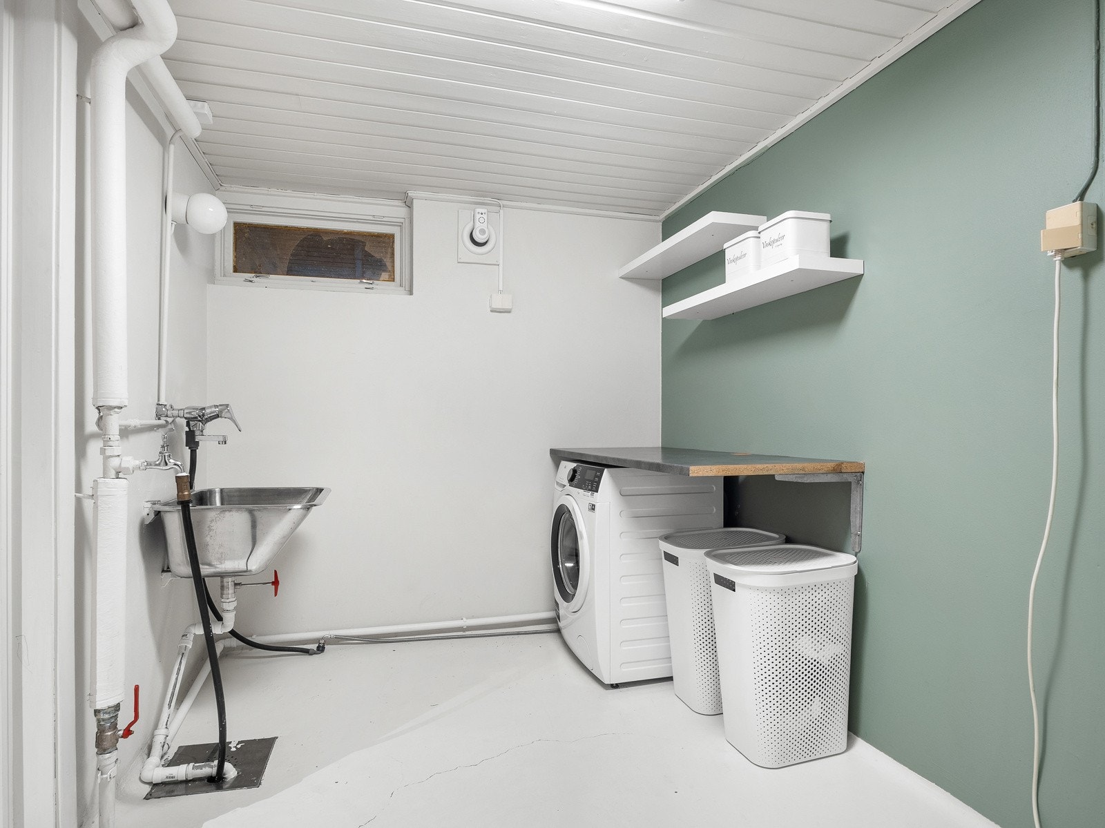 Vaskerommet er funksjonelt, men har behov for oppgradering for å tilfredsstille dagens krav Galleribilde