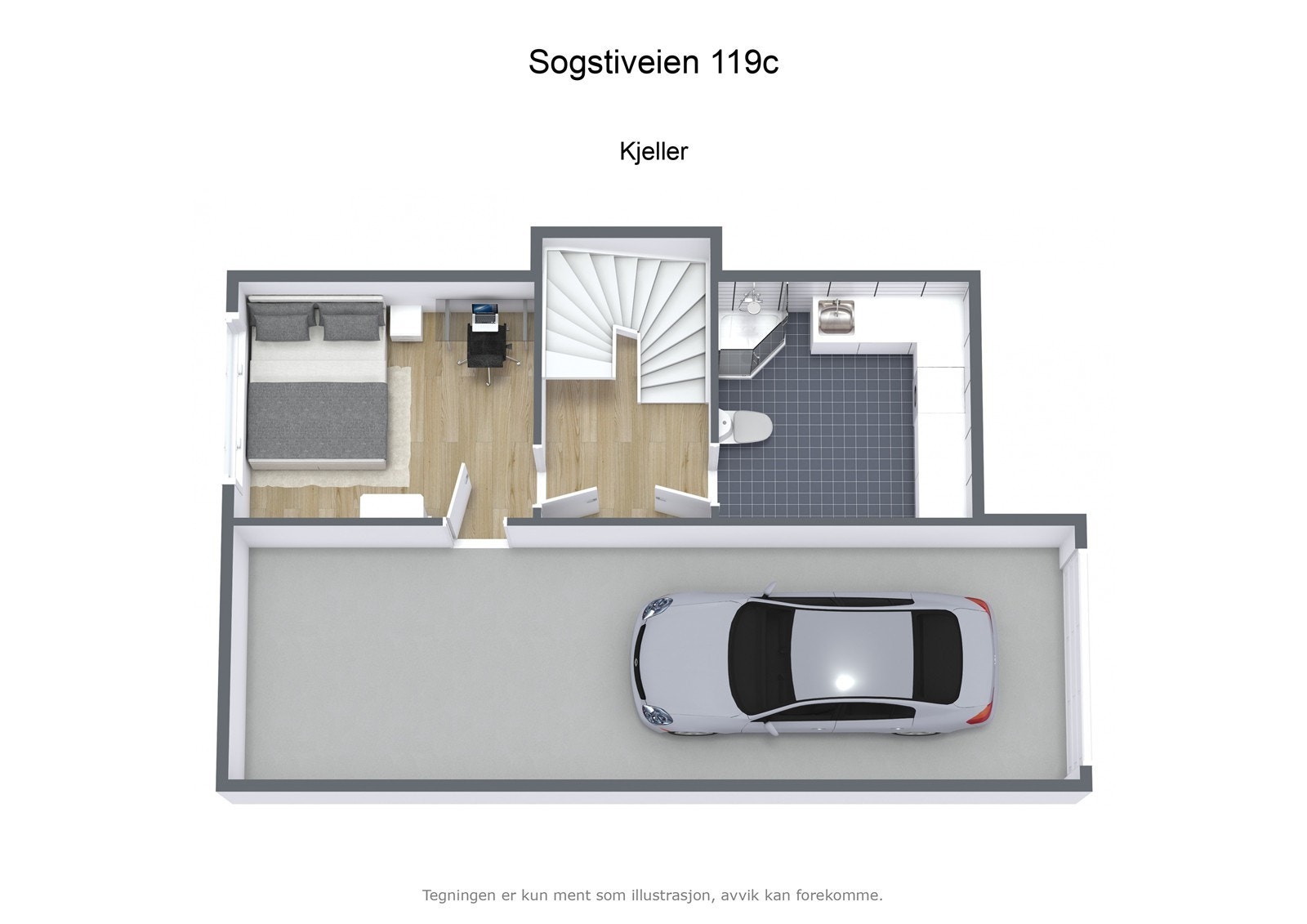 Sogstiveien 119c - 3D - Kjeller Galleribilde
