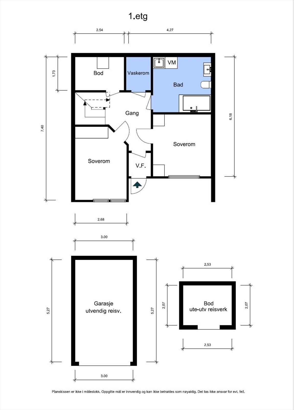 Plantegning 1 etg Galleribilde