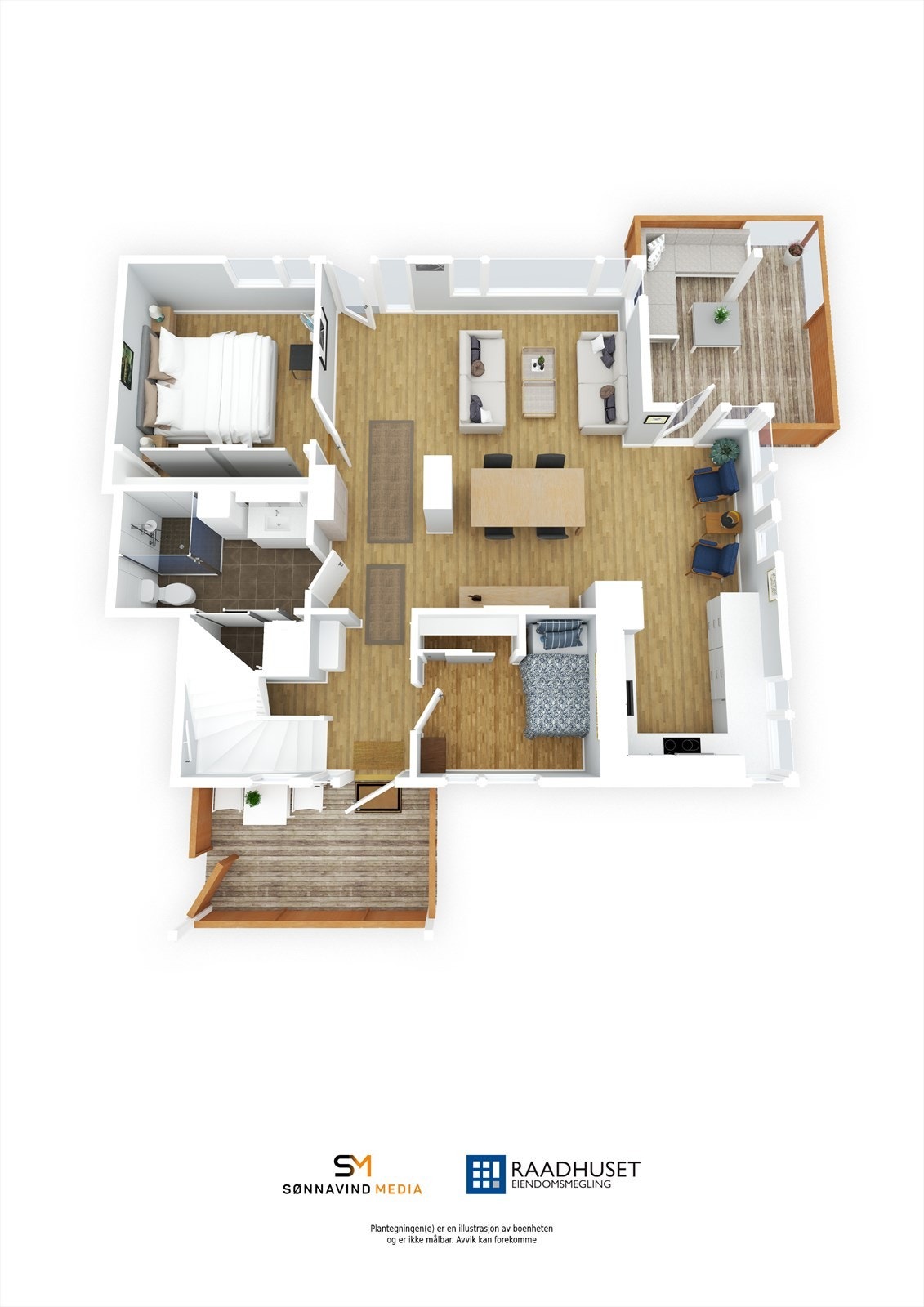 3D Plantegning | 2. Etasje Galleribilde