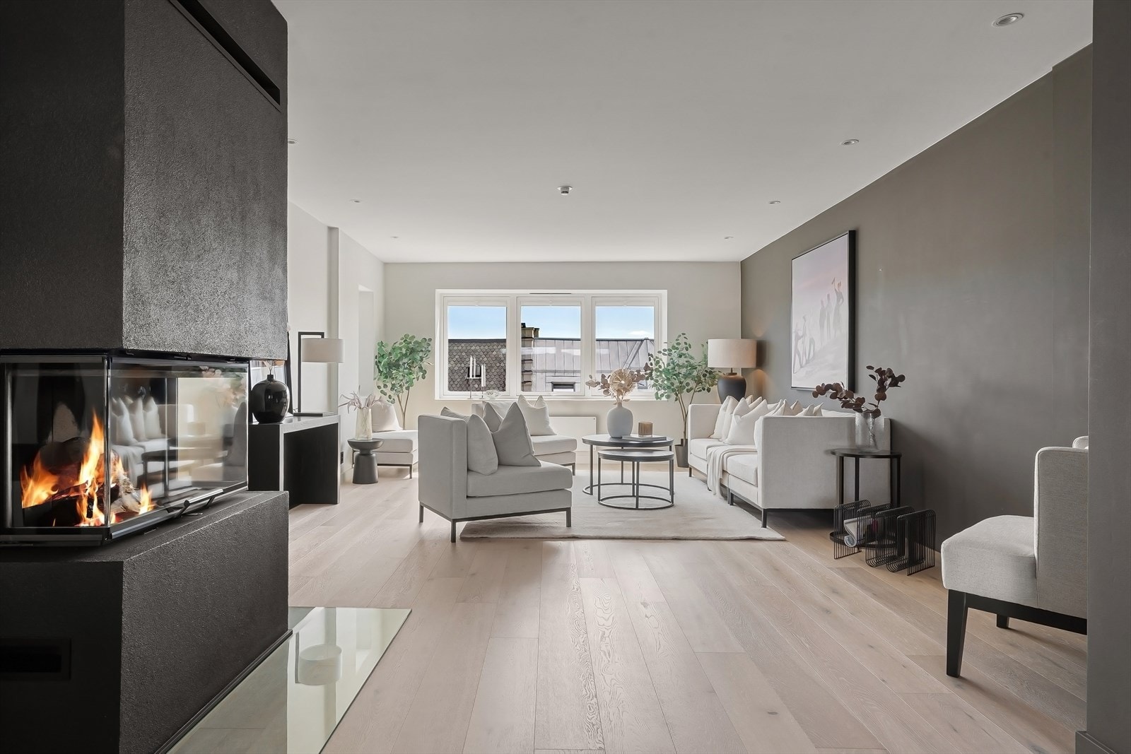 Det er 2 peiser i leiligheten, begge som fine midtpunkt! Galleribilde