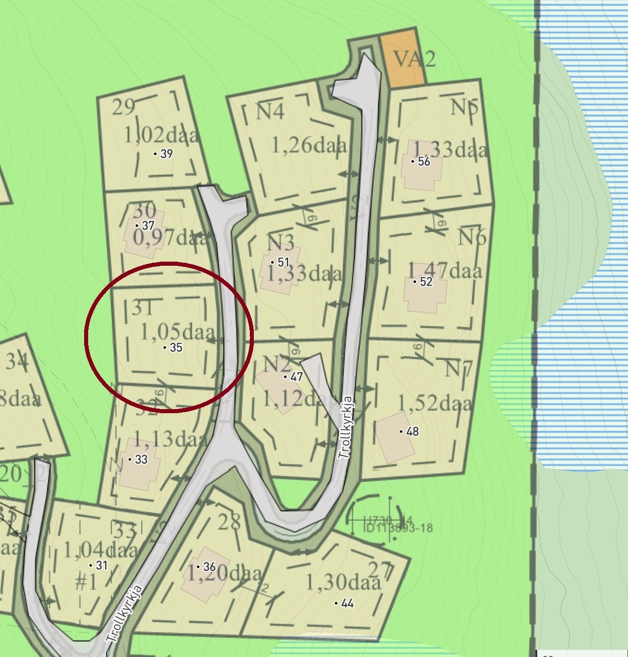 Tomt 31 ligger høyt og fritt, med friarealer i vest Galleribilde