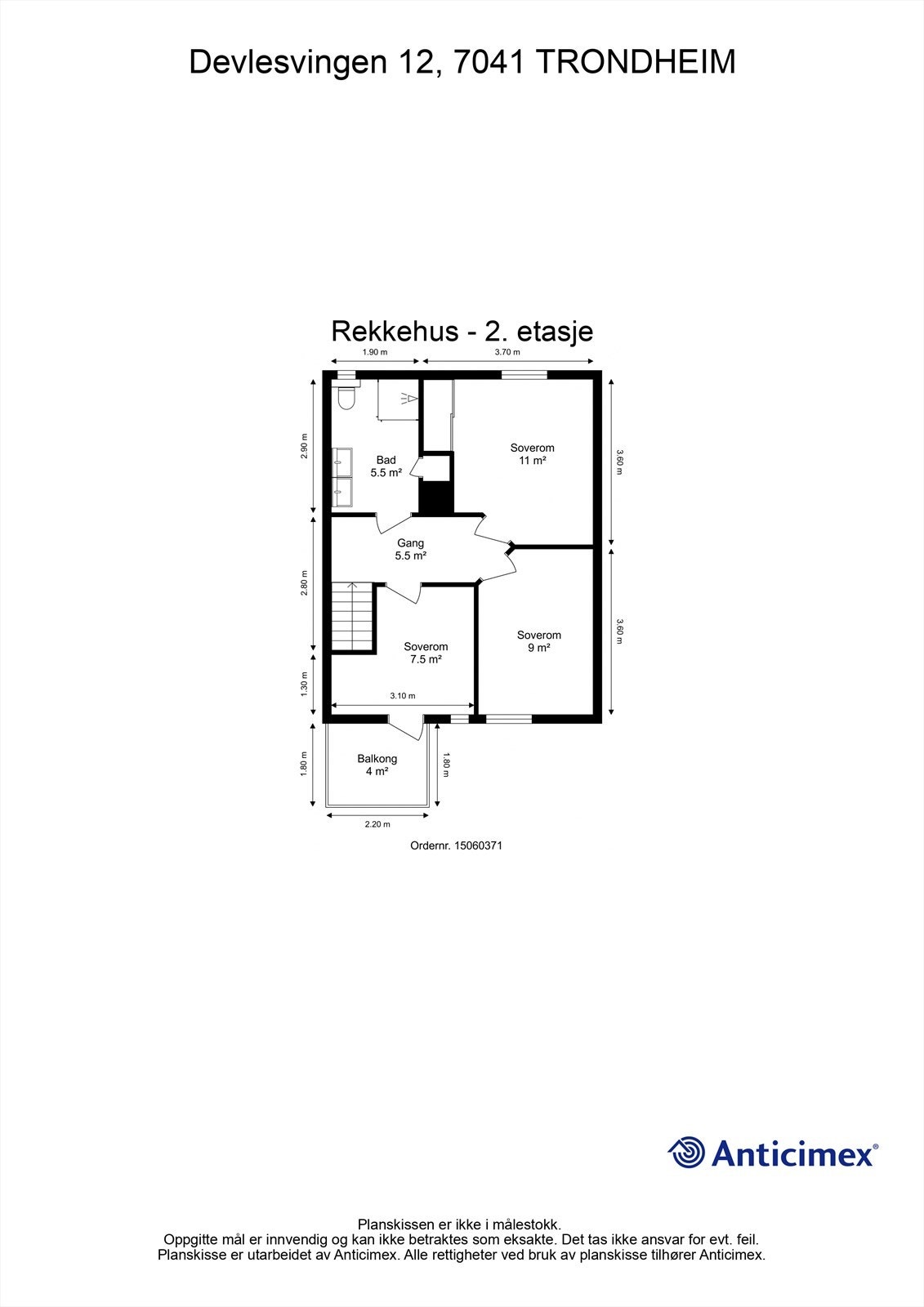 Planskisse 2. etasje. Galleribilde