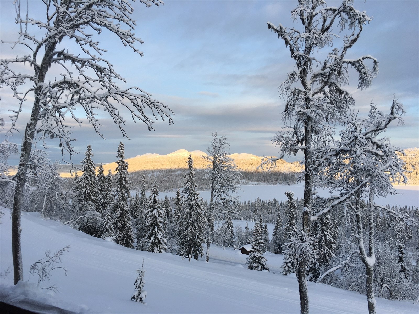 Utsiktsbilde vinterstid (privat bilde tatt av selger). Galleribilde