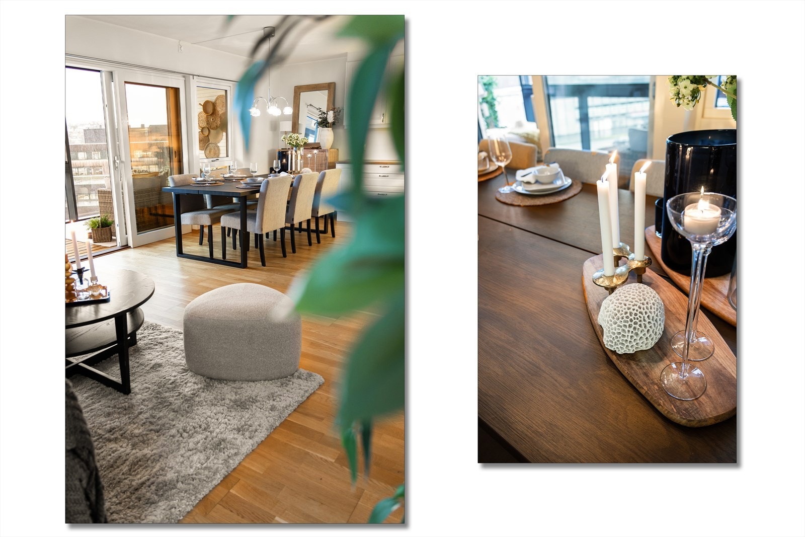 Herlig stue/kjøkken med utgang til egen innglasset balkong på ca 17 kvm Galleribilde