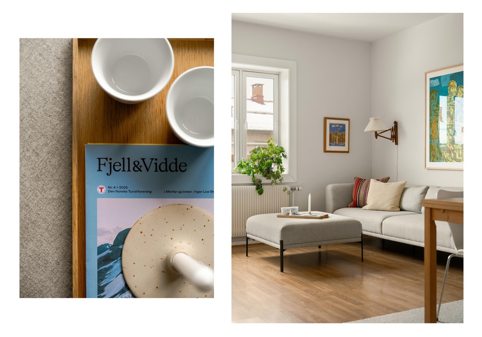 Ellers er det rikelig med plass til både stor sofagruppe og spisebord. Galleribilde