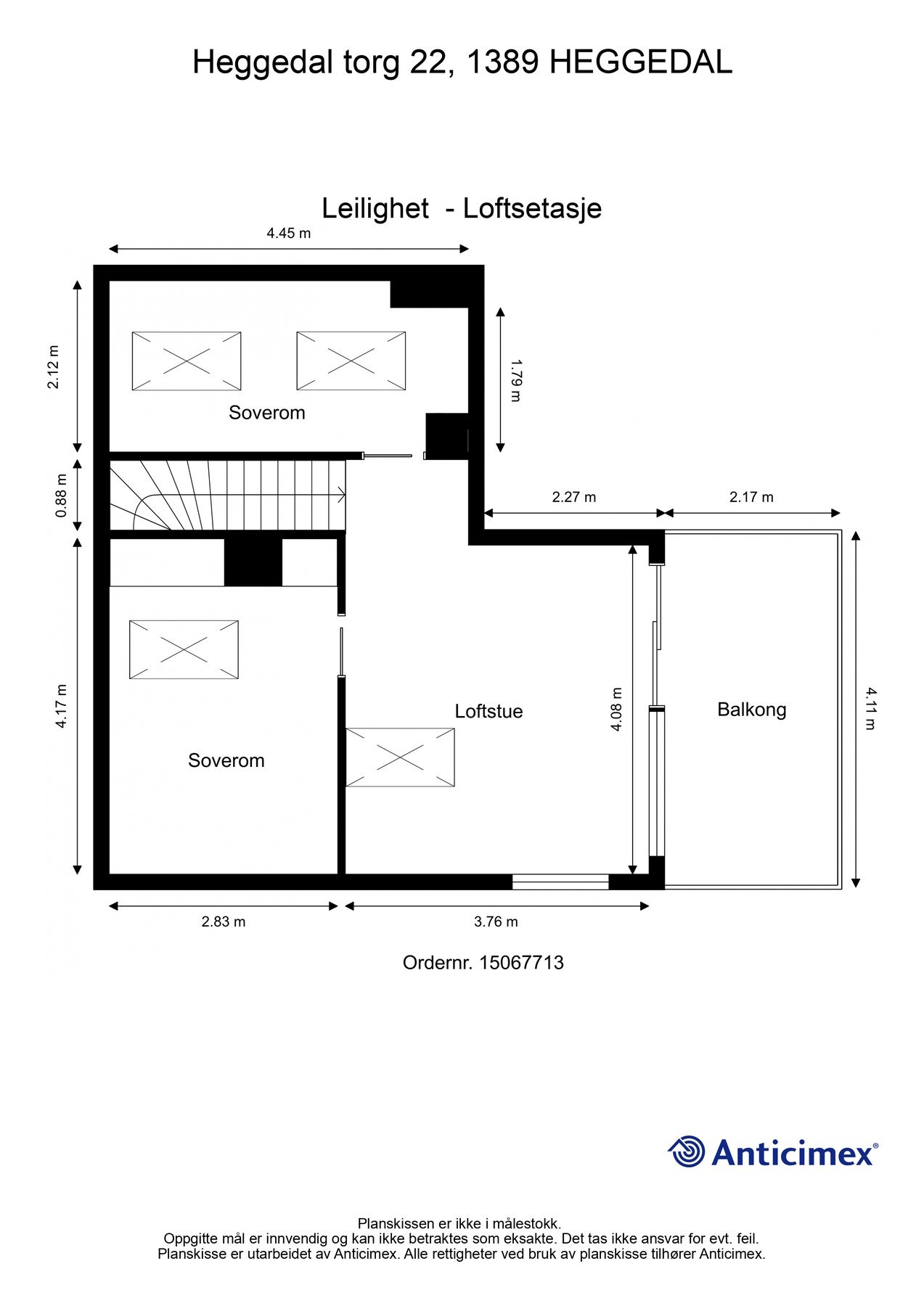 Vi begynner med plantegningen her også. Galleribilde