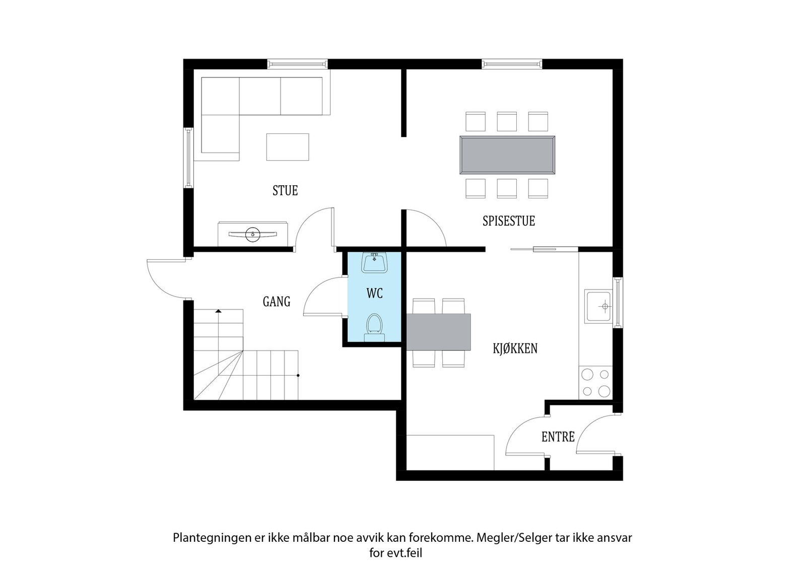 Plantegning 1. etg Galleribilde