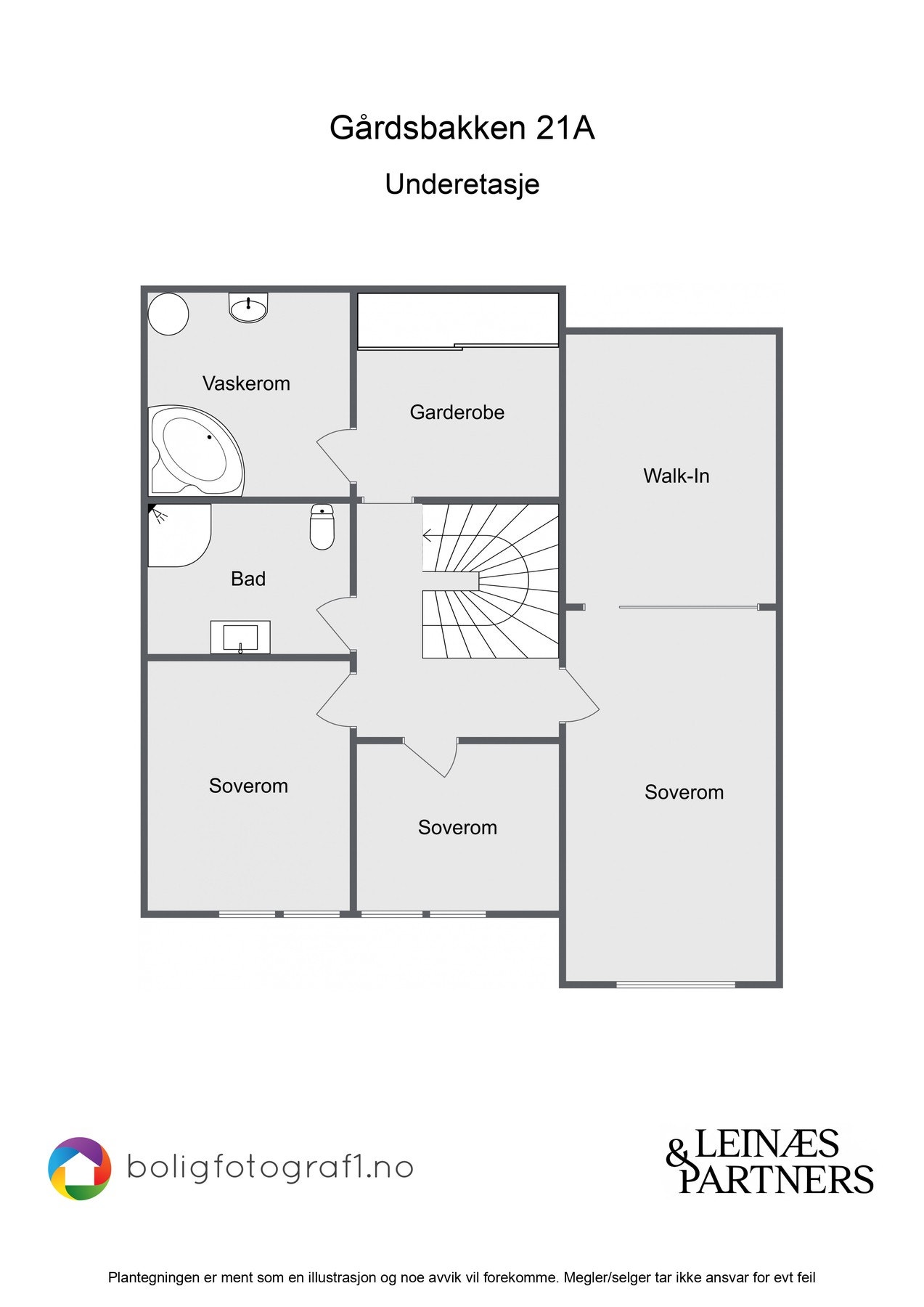 Plantegning underetasje. Galleribilde
