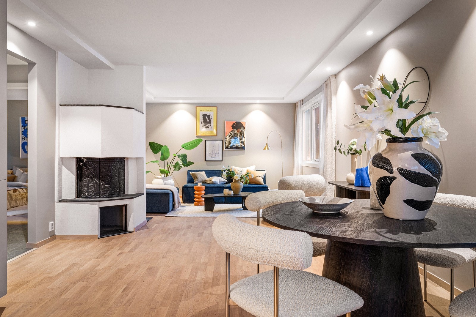 Pene overflater og peis Galleribilde