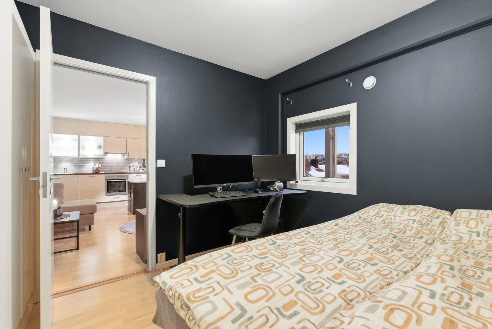 Soverommet er praktisk tilbaketrukket fra stua. Galleribilde